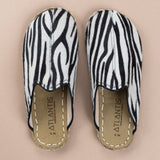 Erkek Zebra Desenli Barefoot Terlik