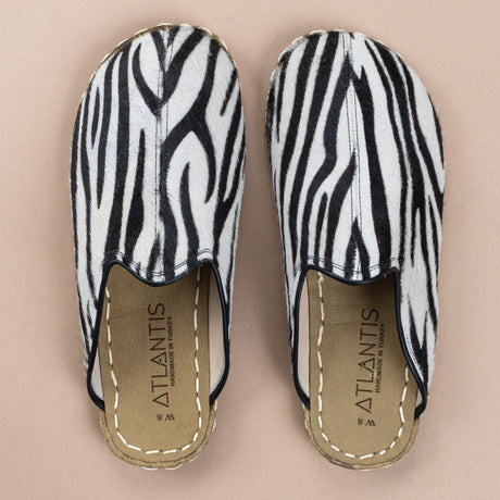 Kadın Zebra Desenli Barefoot Terlik