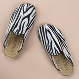 Erkek Zebra Desenli Barefoot Terlik