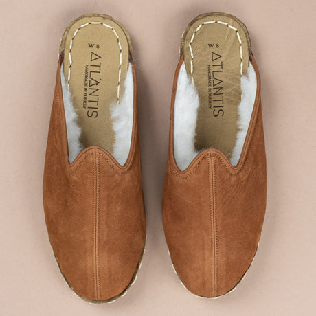 Women's Safari Leather Shearling Slippers