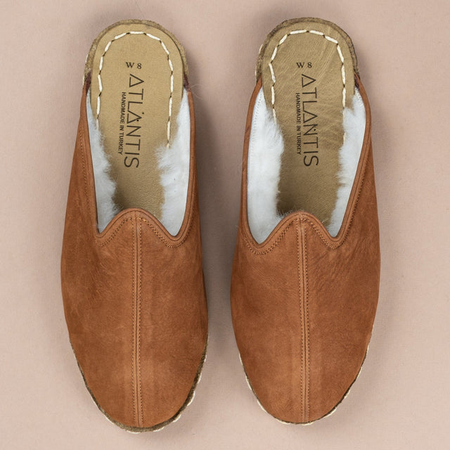 Women's Safari Leather Shearling Slippers