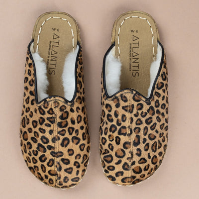 Men's Leather Leopard Barefoot Shearlings
