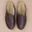 Men's Leather Cafe Noir Slippers