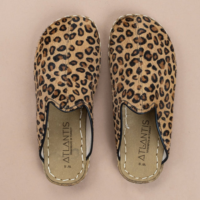 Leoparden-Barfußpantoffeln für Herren