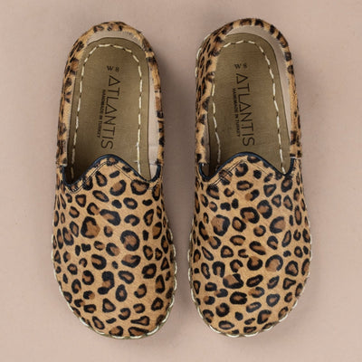 Women's Leopard Leather Barefoots Shoes