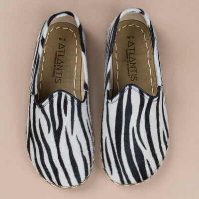 Women's Zebra Leather Barefoot Shoes