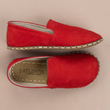Women's Red Leather Minimalists