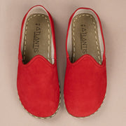 Women's Red Leather Barefoot Shoes