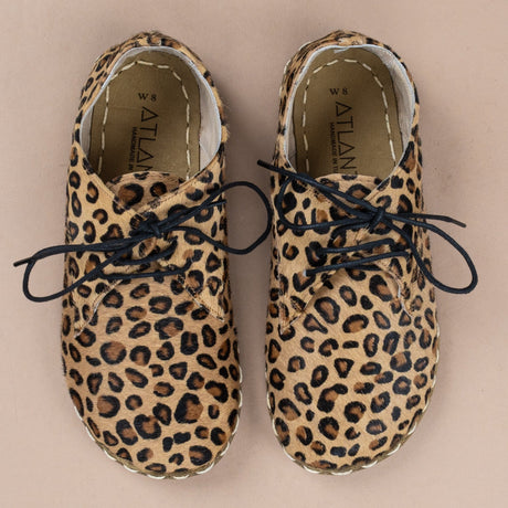 Women's Leopard Leather Oxfords