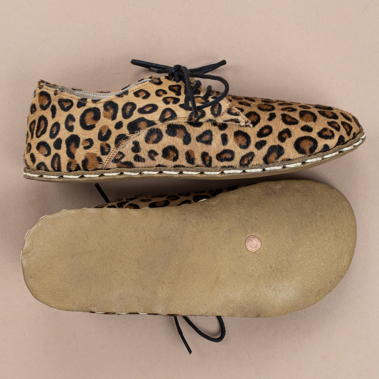 Erkek Leopar Oxford Ayakkabı