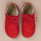 Men's Leather Red Oxfords