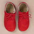 Women's Red  Leather Oxfords