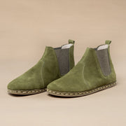 Men's Olive Barefoot Chelsea Boots