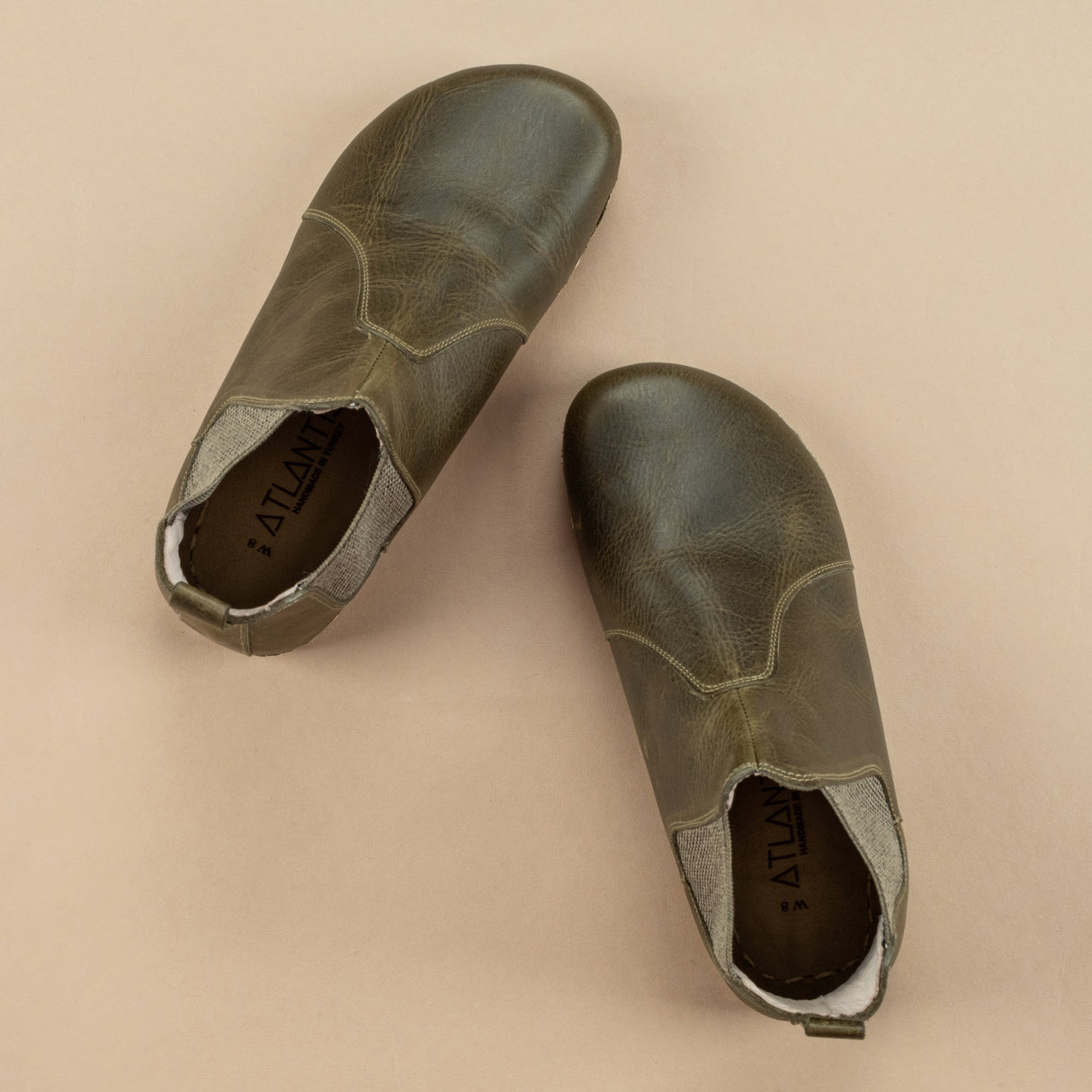 Women's Green Barefoot Chelsea Boots