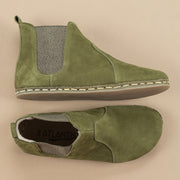 Men's Olive Barefoot Chelsea Boots