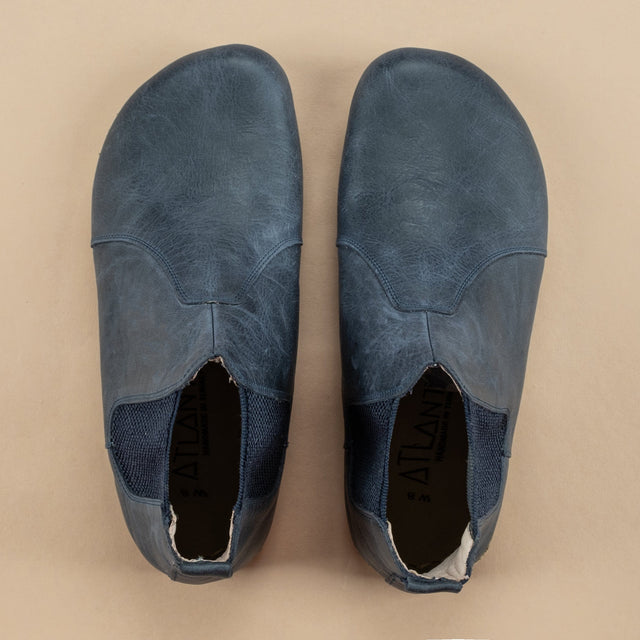 Blaue Barfuß-Chelsea-Stiefel für Herren
