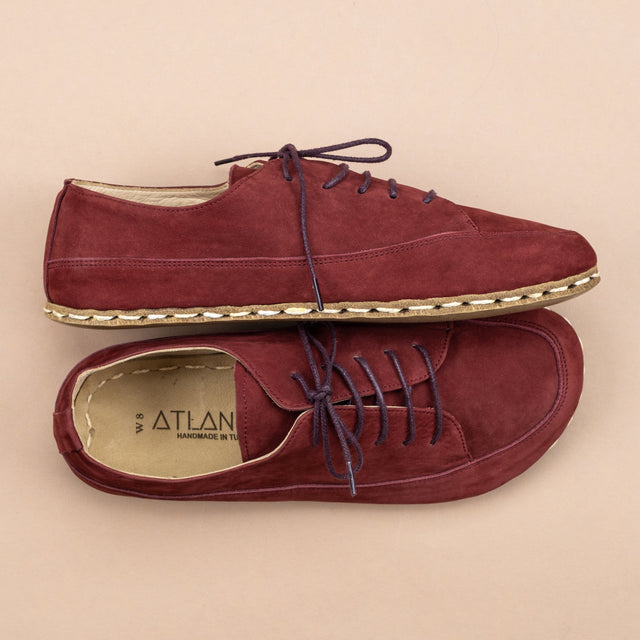 Burgunderrote Barfuß-Sneaker für Damen