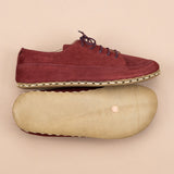 Burgunderrote Barfuß-Sneaker für Damen