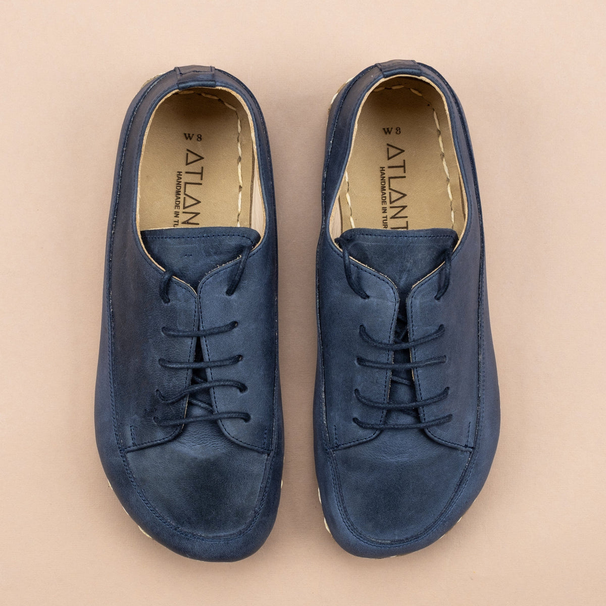 Men's Blue Barefoot Sneakers - Turkish Handmade Barefoot Shoes MEN / EU 46 / 12.5