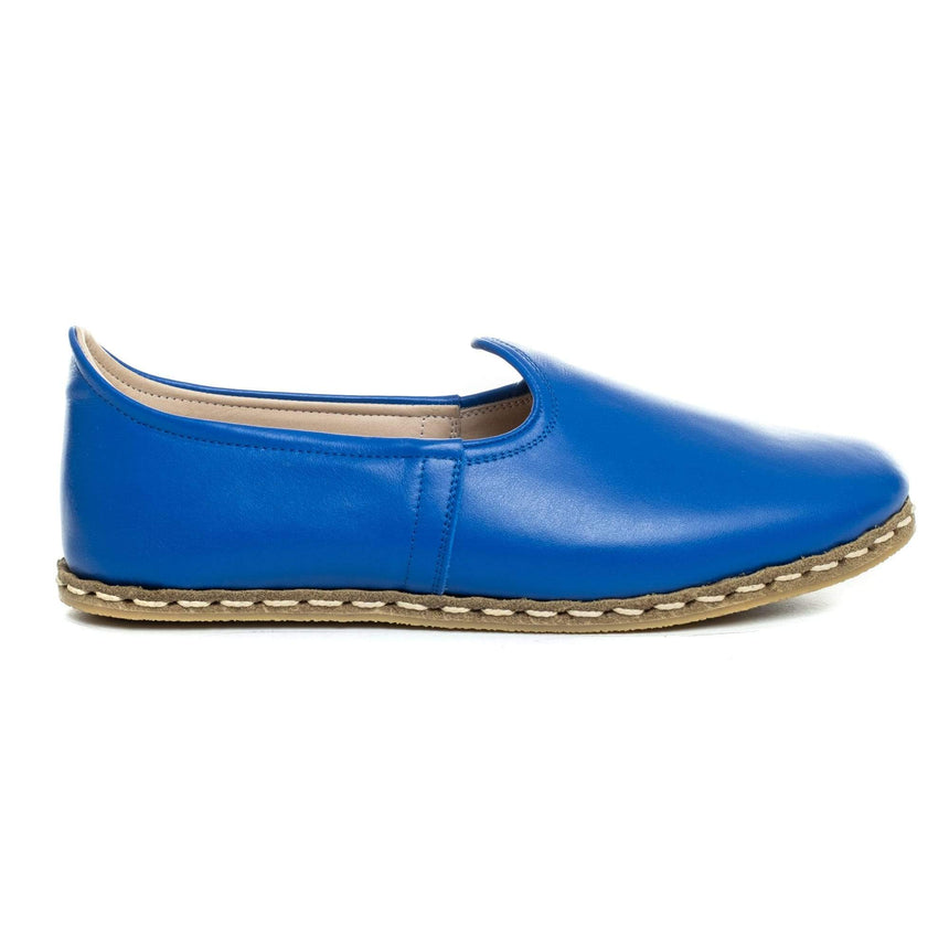 Blaue Slip-On-Schuhe für Damen