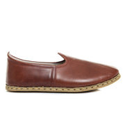 Men's Leather Cacao Slip On Shoes