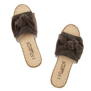 Brown Bows Leather Sandals