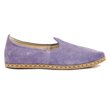 Women's Lavender Leather Slip On Shoes