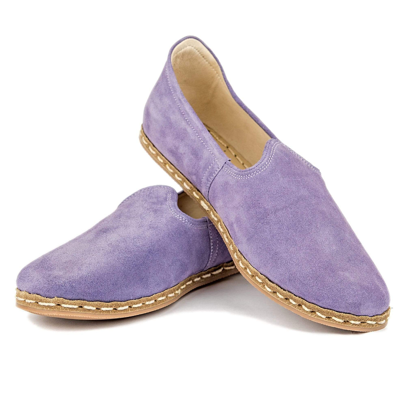Lavender Suede - Turkish Slip-On Shoes for Women & Men : Atlantis Handmade Shoes