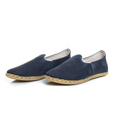 Navy Blue - Turkish Slip-On Shoes for Women & Men : Atlantis Handmade Shoes