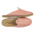 Women's Pink Leather Slippers