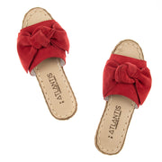 Women's Red Bows Leather Sandals