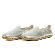 Silver - Turkish Slip-On Shoes for Women & Men : Atlantis Handmade Shoes