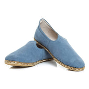 Sky Blue - Turkish Slip-On Shoes for Women & Men : Atlantis Handmade Shoes