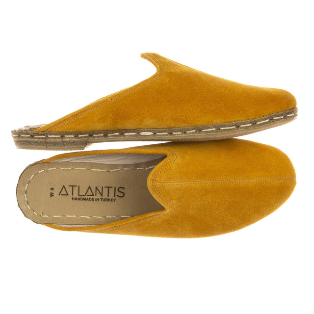 Men's Leather Yellow Slippers
