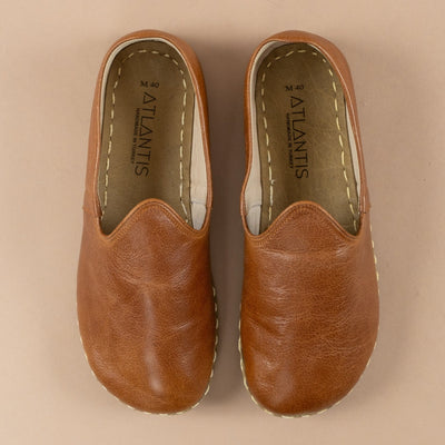 Women's Brown Leather Barefoots Shoes