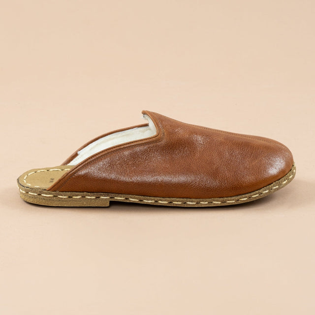 Braune Barefoot Shearlings für Herren