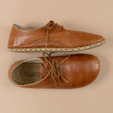 Women's Brown Leather Oxfords