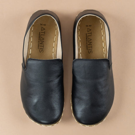 Women's Black Minimalists Leather Shoes