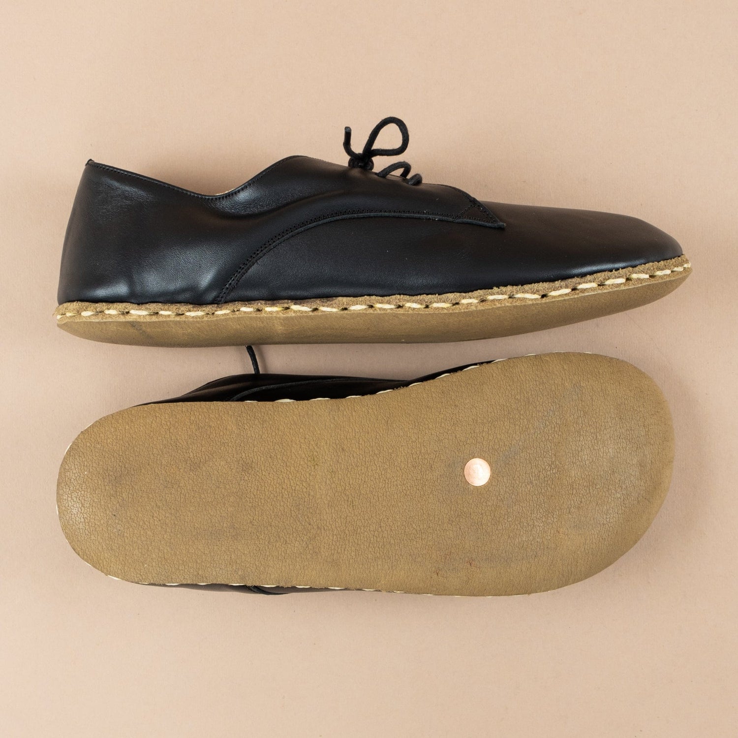 Men's Leather Black Oxfords
