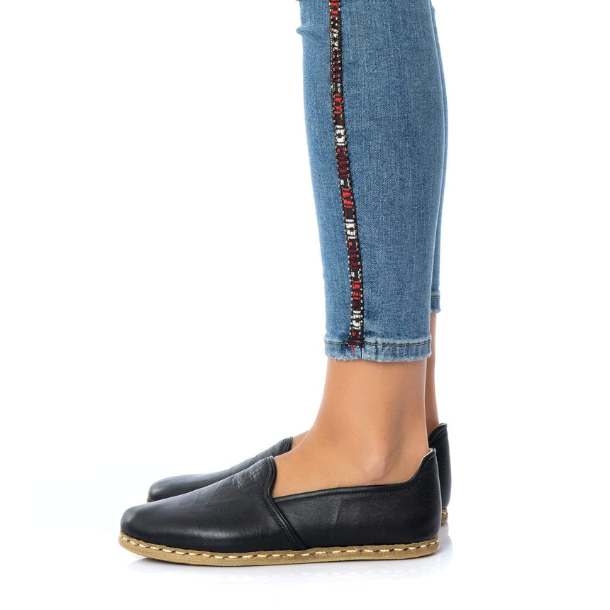 Yemeni Kadın Siyah Slip On Ayakkabı