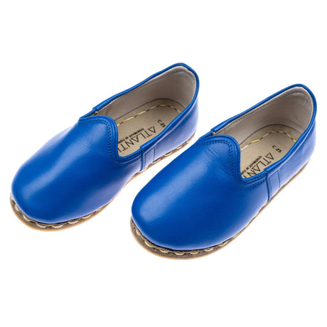 Çocuk Mavi Deri Ayakkabı