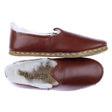 Women's Cacao Leather Shearlings Shoes