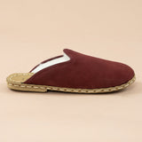 Women's Burgundy Barefoot Shearlings