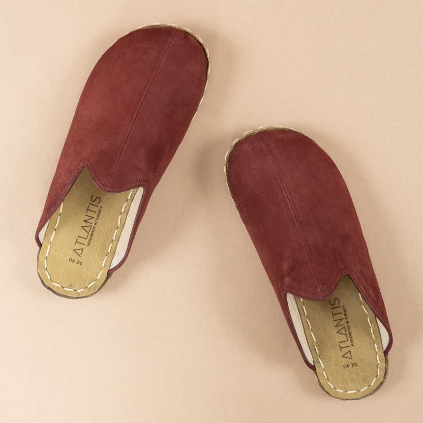 Erkek Bordo Barefoot Terlik