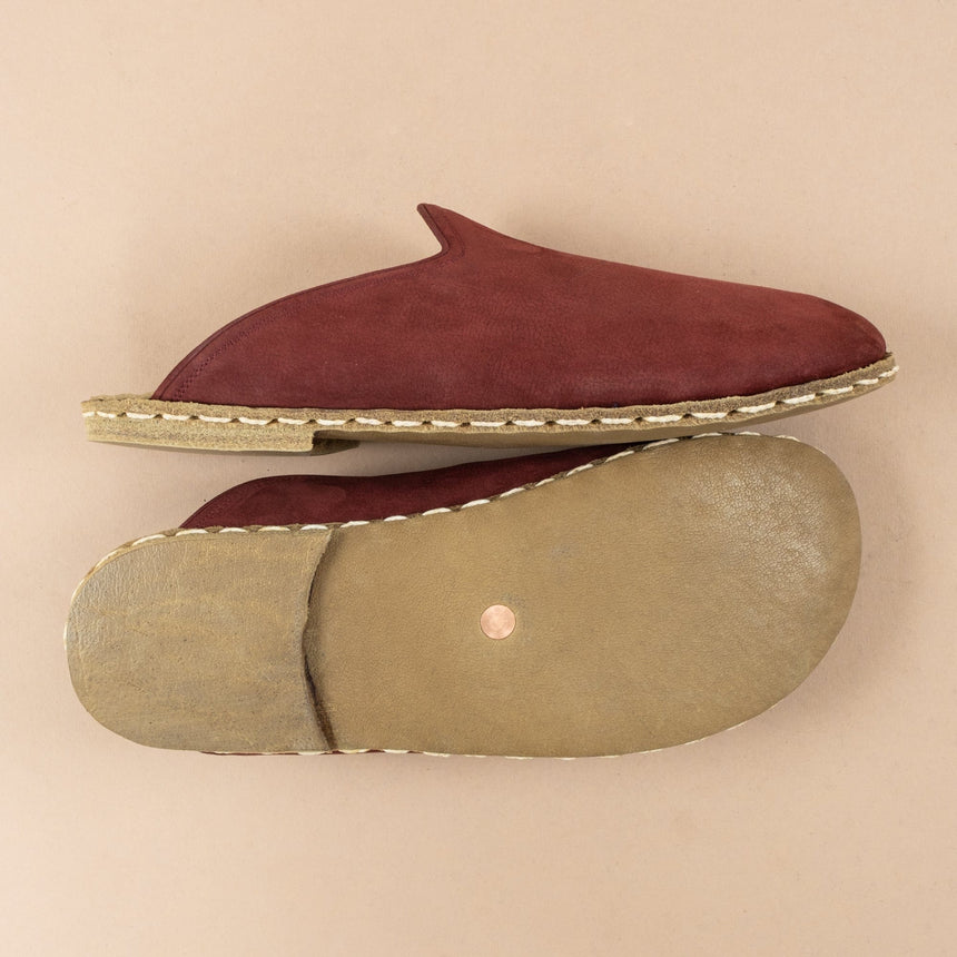 Erkek Bordo Barefoot Terlik