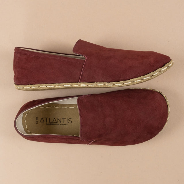 Men's Leather Burgundy Minimalists