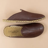 Women's Cafe Noir Leather Barefoot Slippers