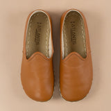 Women's Cocoa Leather Barefoots Shoes