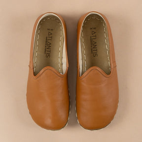 Women's Cocoa Leather Barefoots Shoes