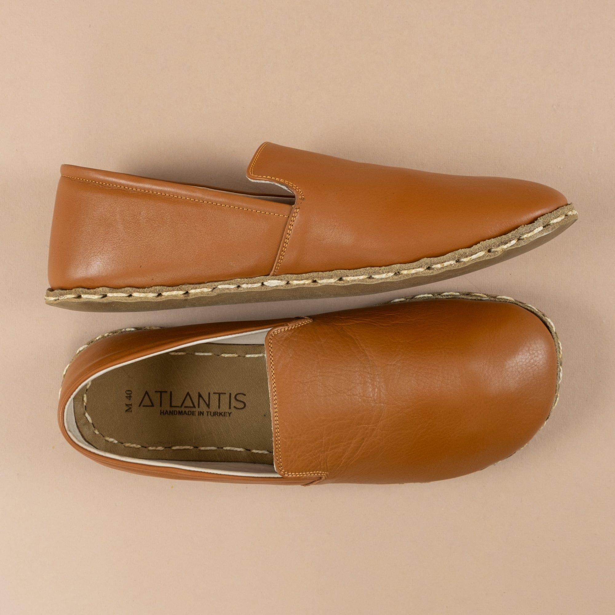 Men's Cocoa Brown Feelground Shoes - Turkish Wide Toe Box Shoes